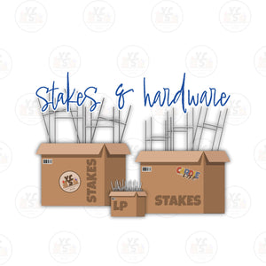 STAKES & HARDWARE
