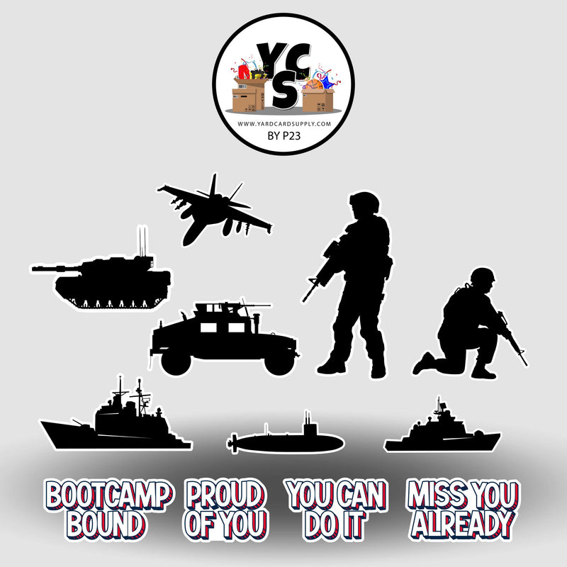 Bootcamp Bound Military Silhouettes and Send Off Set