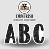 FARM FRESH 23 Inch GLITTER ESSENTIAL LETTER & NUMBER Set