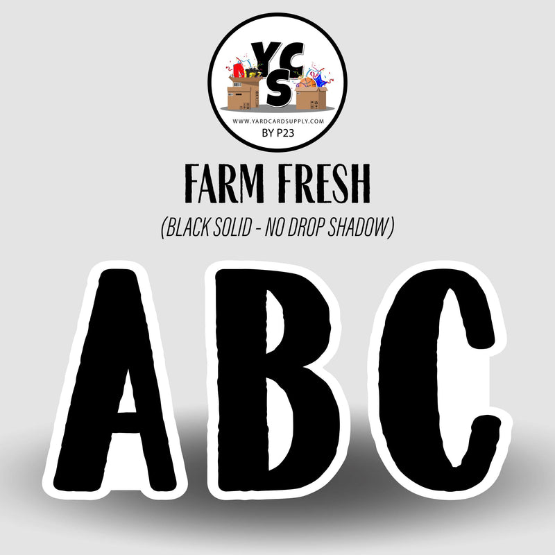 FARM FRESH 23 Inch SOLID ALPHABET SET