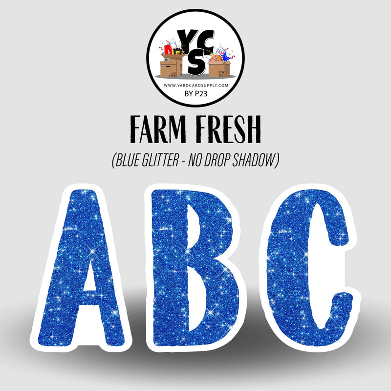 FARM FRESH 23 Inch GLITTER ESSENTIAL LETTER & NUMBER Set