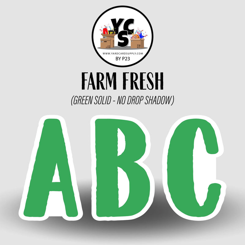 FARM FRESH 23 Inch SOLID ALPHABET SET