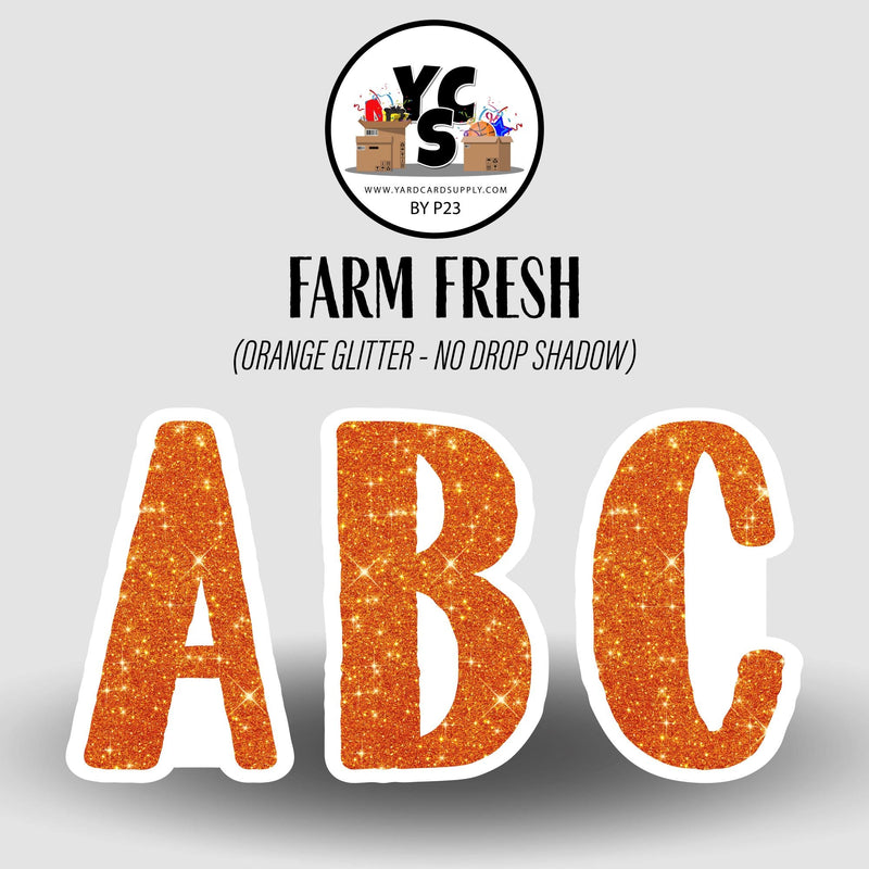 FARM FRESH 23 Inch GLITTER ALPHABET SET