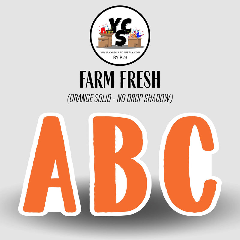 FARM FRESH 23 Inch SOLID ALPHABET SET