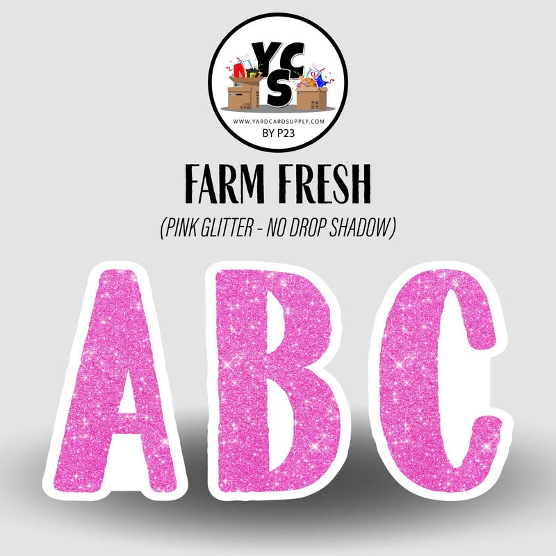 FARM FRESH 23 Inch GLITTER ESSENTIAL LETTER & NUMBER Set