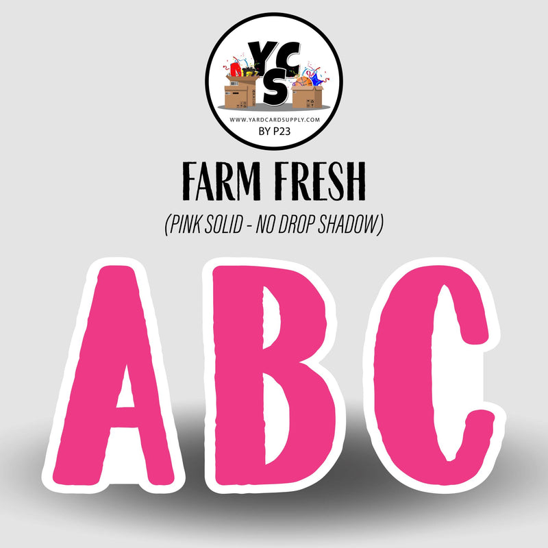 FARM FRESH 23 Inch SOLID ALPHABET SET