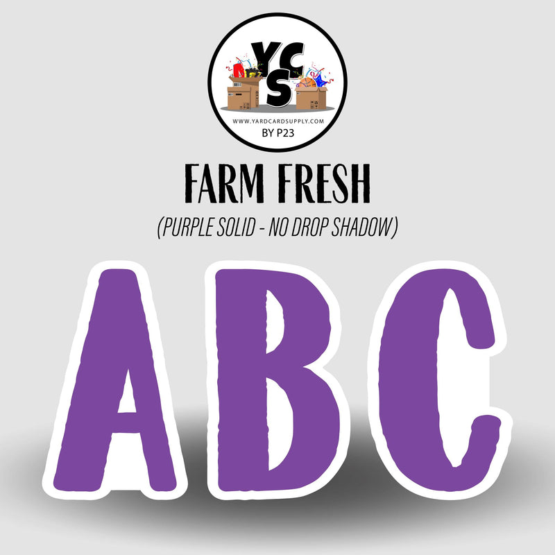 FARM FRESH 23 Inch SOLID ALPHABET SET