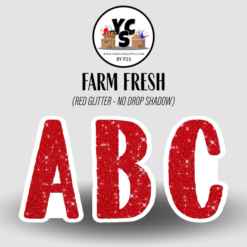 FARM FRESH 23 Inch GLITTER ALPHABET SET