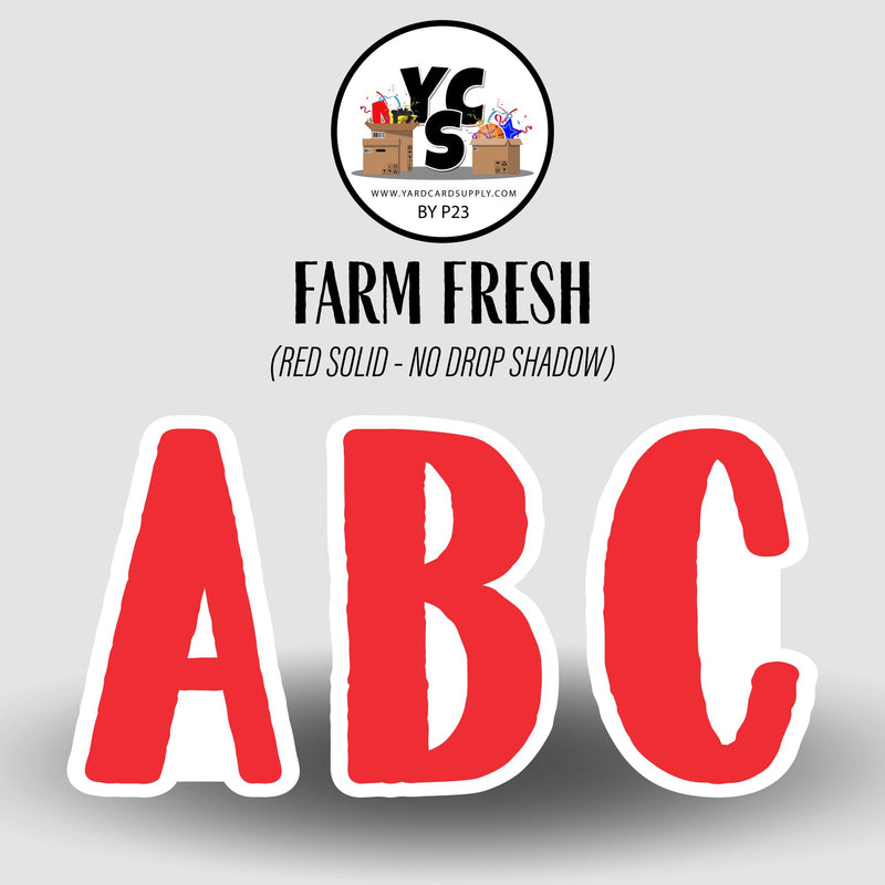 FARM FRESH 23 Inch SOLID ALPHABET SET