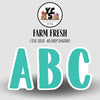 FARM FRESH 23 Inch SOLID ALPHABET SET