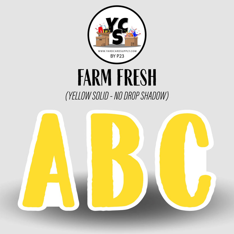 FARM FRESH 23 Inch SOLID ALPHABET SET