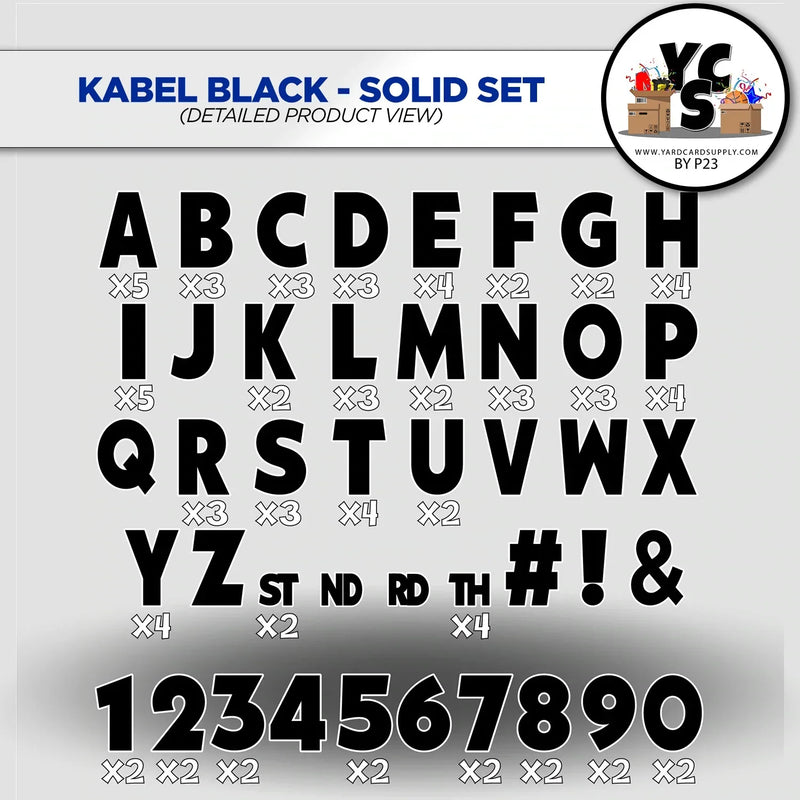 Start NOW Rental Business Basic Starter Set - KABEL Font - 165 Pieces