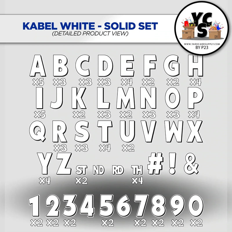 Start NOW Rental Business Basic Starter Set - KABEL Font - 165 Pieces