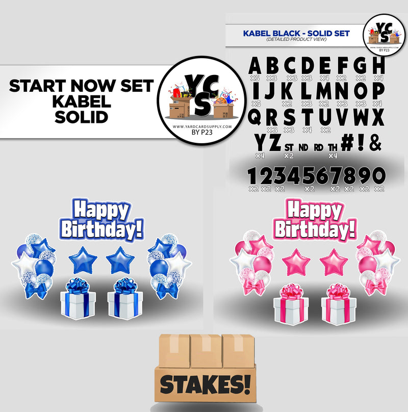 Start NOW Rental Business Basic Starter Set - KABEL Font - 165 Pieces