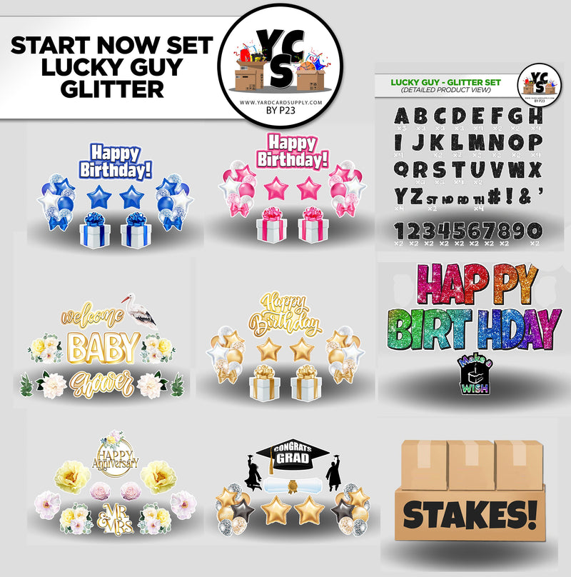 Start NOW Rental Business Starter Set - Lucky Guy Font 273 Pieces