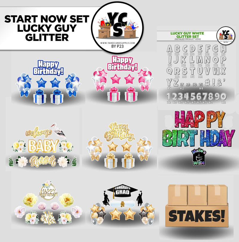 Start NOW Rental Business Starter Set - Lucky Guy Font 273 Pieces