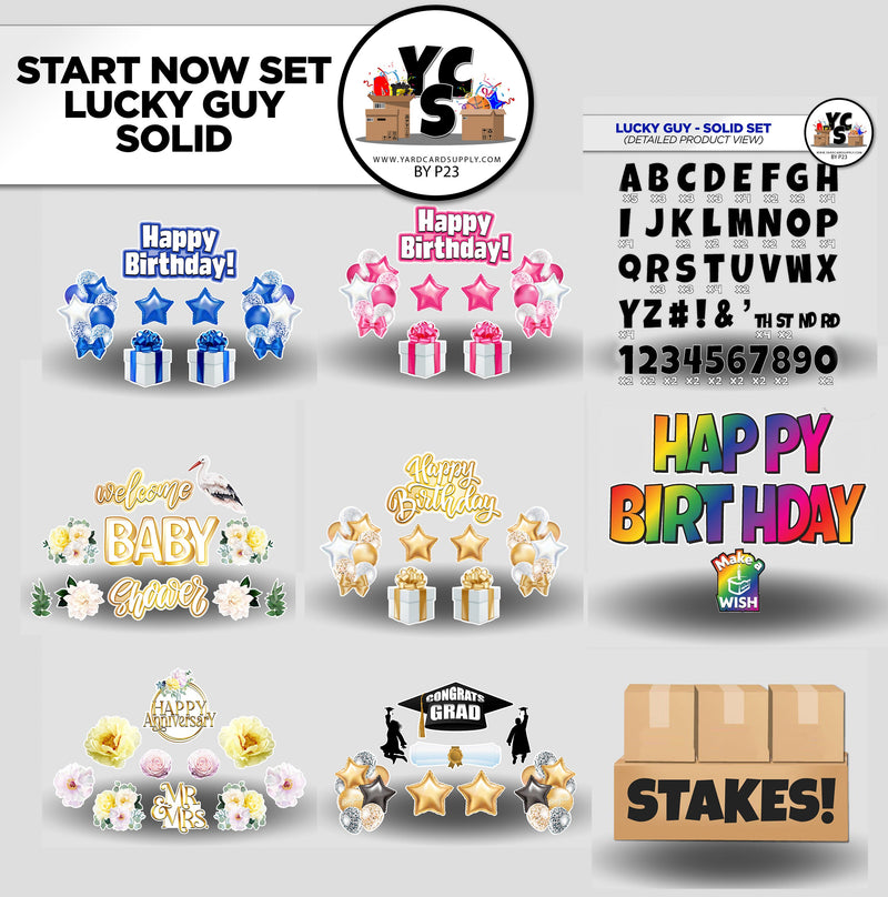 Start NOW Rental Business Starter Set - Lucky Guy Font 273 Pieces