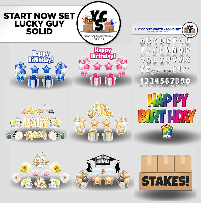 Start NOW Rental Business Starter Set - Lucky Guy Font 273 Pieces