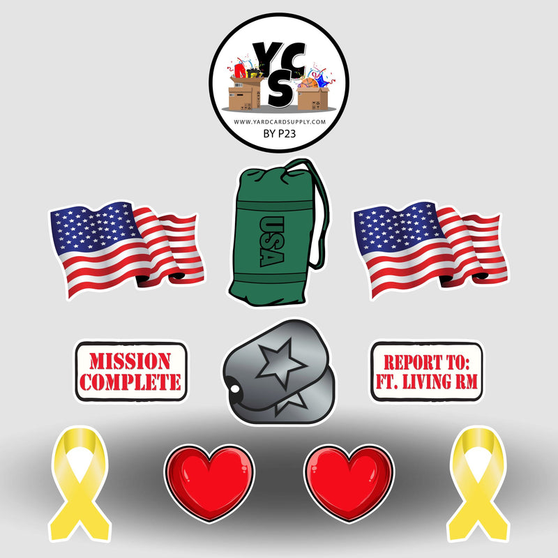 YCS Flash® Military Welcome Home Quick Set Flash & Flair FULL Set