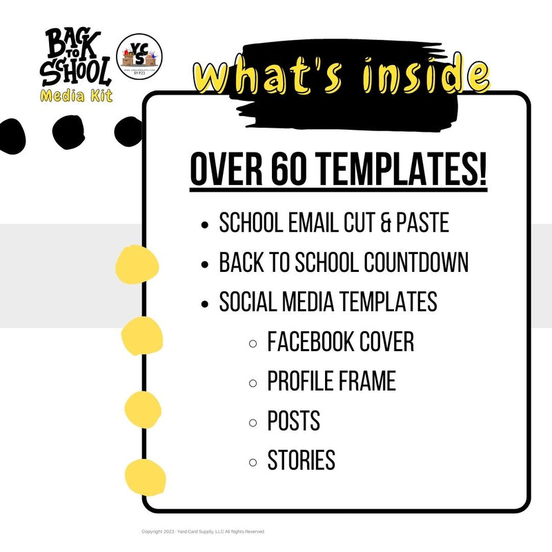 Back to School Media Kit - 60 Templates!