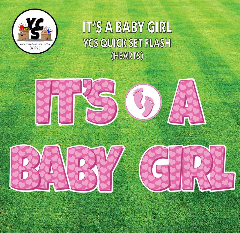 YCS FLASH® It's A Baby Girl Quick Set