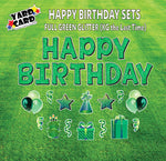 Green Glitter Birthday Set