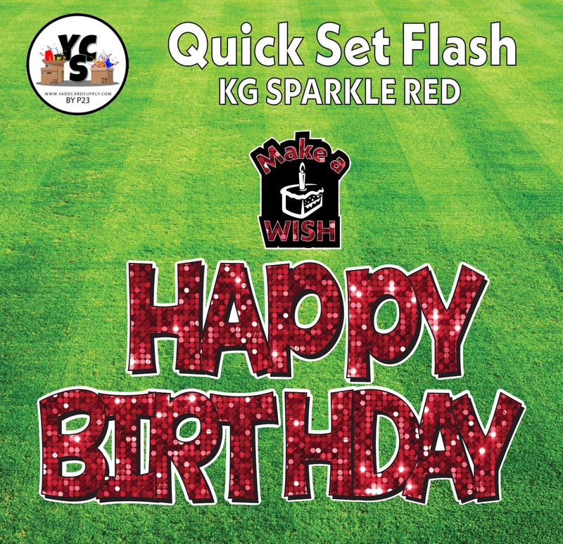 YCS FLASH® Quick Set KG Sparkle Happy Birthday