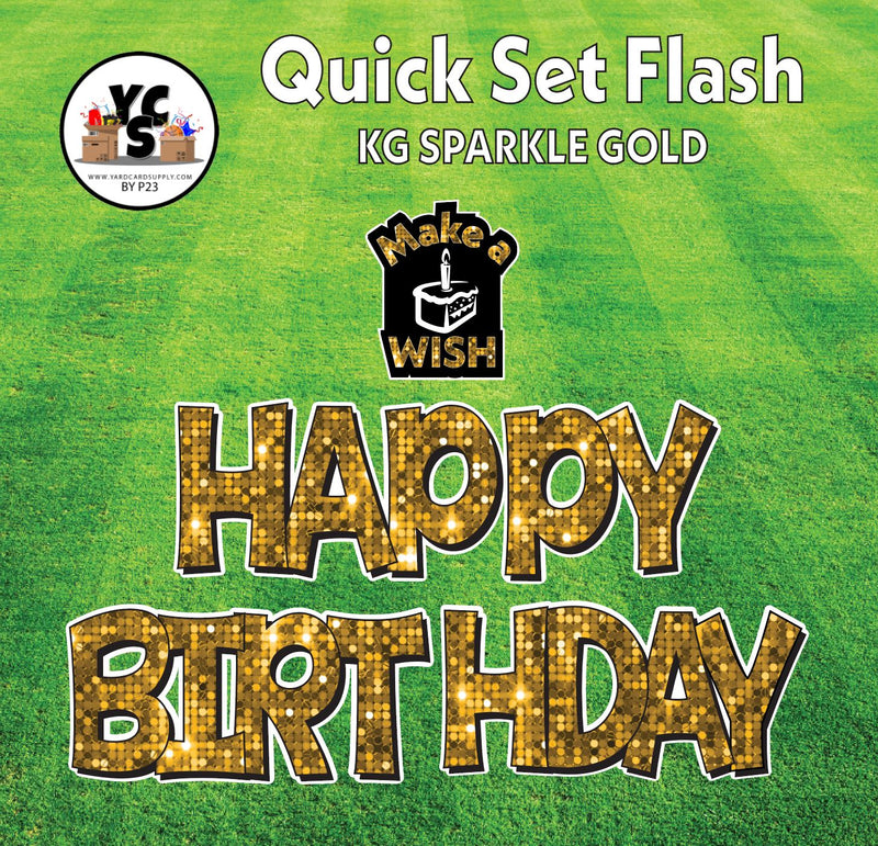 YCS FLASH® Quick Set KG Sparkle Happy Birthday