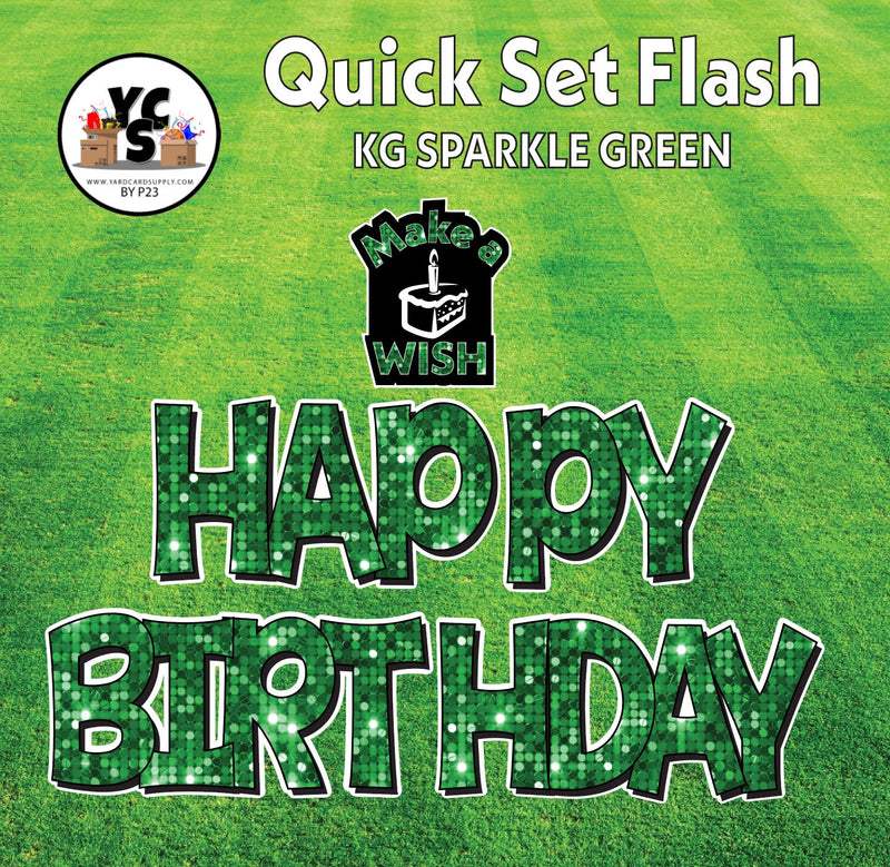 YCS FLASH® Quick Set KG Sparkle Happy Birthday