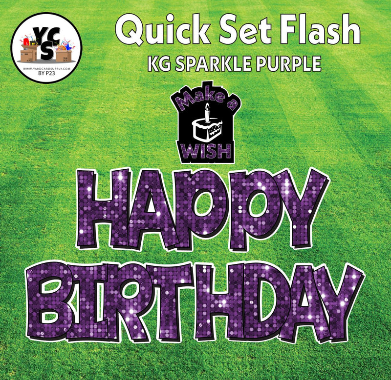 YCS FLASH® Quick Set KG Sparkle Happy Birthday