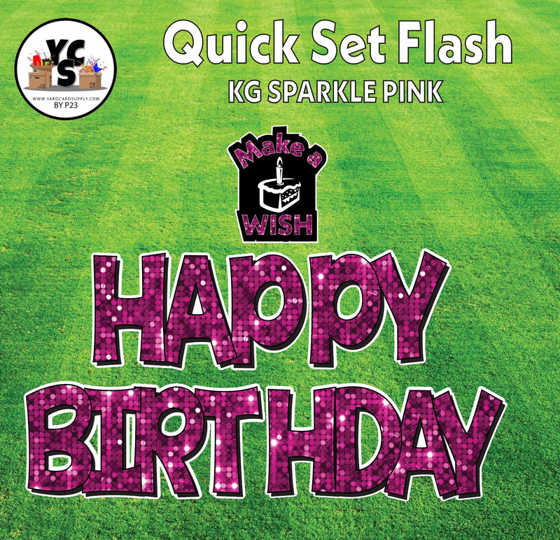 YCS FLASH® Quick Set KG Sparkle Happy Birthday