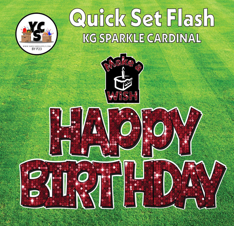 YCS FLASH® Quick Set KG Sparkle Happy Birthday