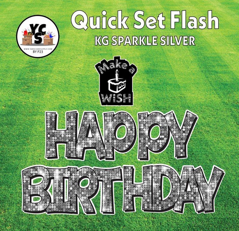 YCS FLASH® Quick Set KG Sparkle Happy Birthday