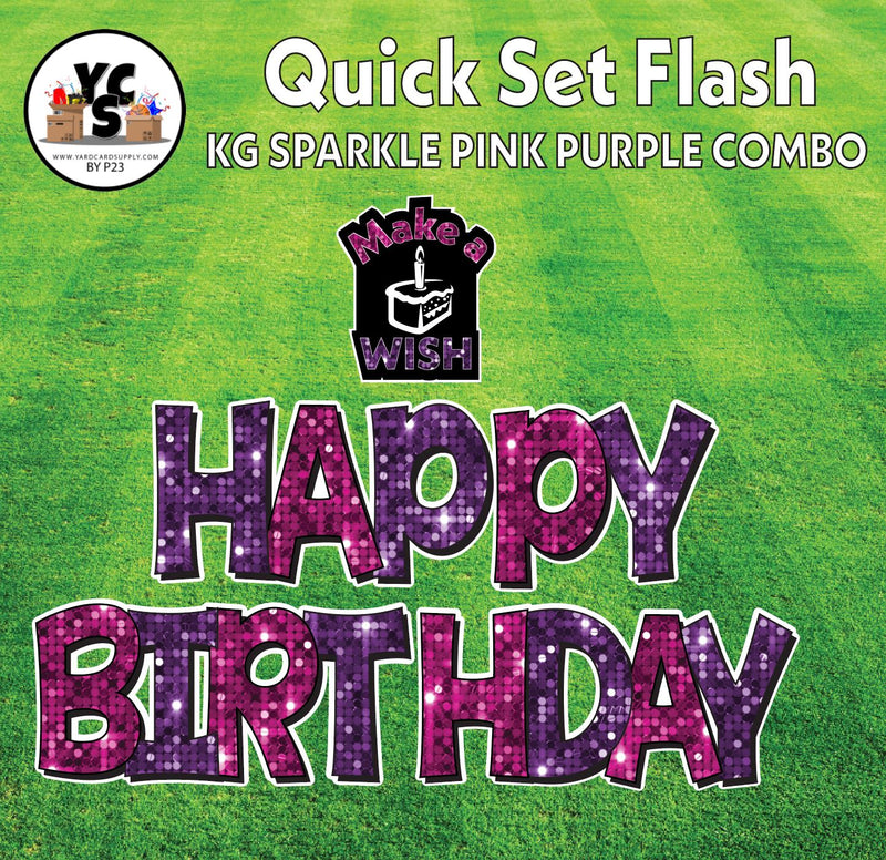 YCS FLASH® Quick Set KG Sparkle Happy Birthday