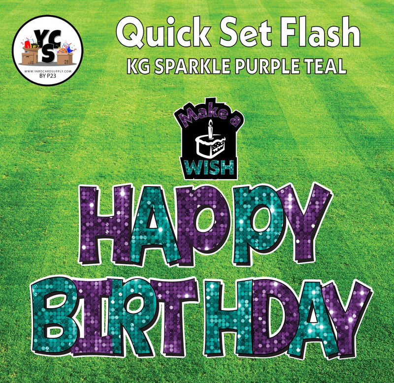 YCS FLASH® Quick Set KG Sparkle Happy Birthday