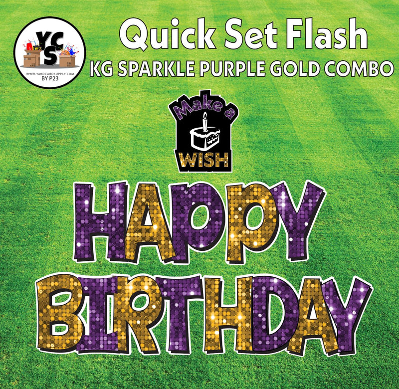 YCS FLASH® Quick Set KG Sparkle Happy Birthday