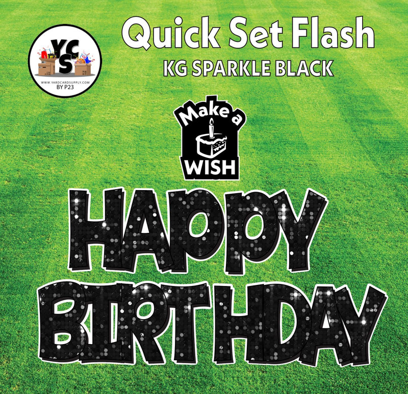 YCS FLASH® Quick Set KG Sparkle Happy Birthday