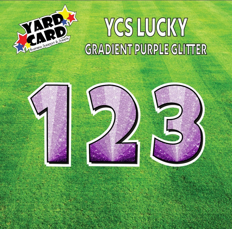 YCS Lucky Large Number Set Glitter Purple Gradient