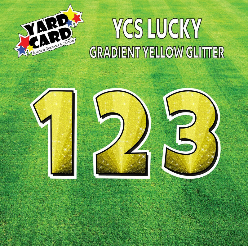 YCS Lucky Large Number Set Glitter Yellow Gradient