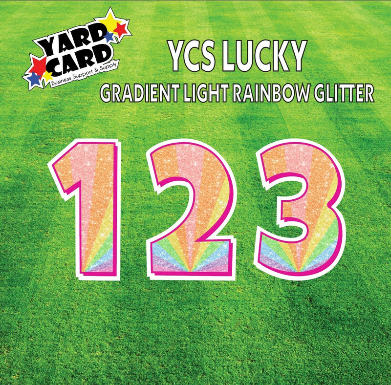 YCS Lucky Large Number Set Glitter Light Rainbow Gradient