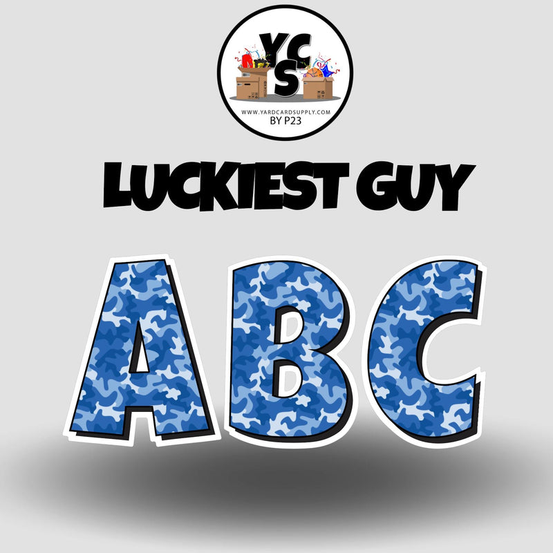 LUCKY GUY 23 Inch SPECIALTY PRINT ALPHABET Set