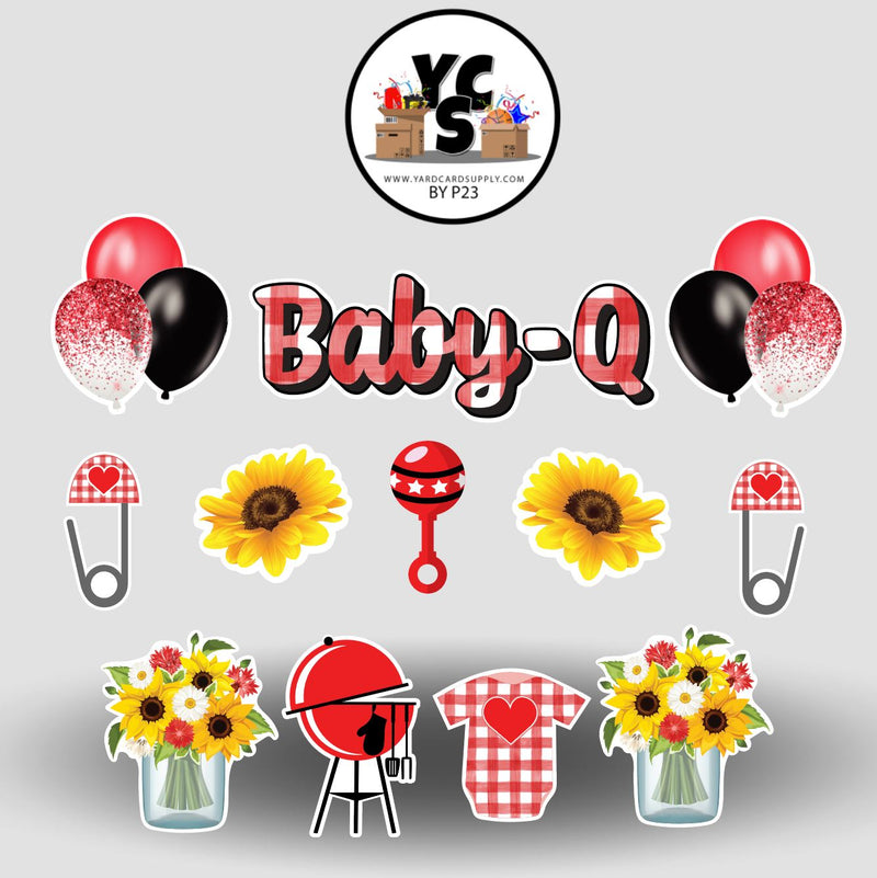 Baby Q Shower Setup