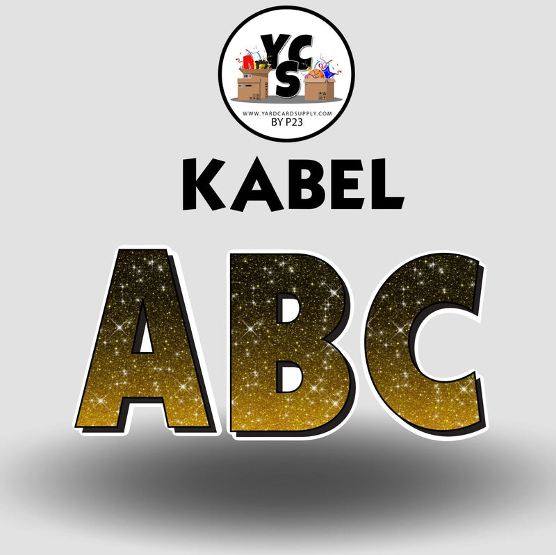 KABEL 23 Inch GLITTER VOWEL Set