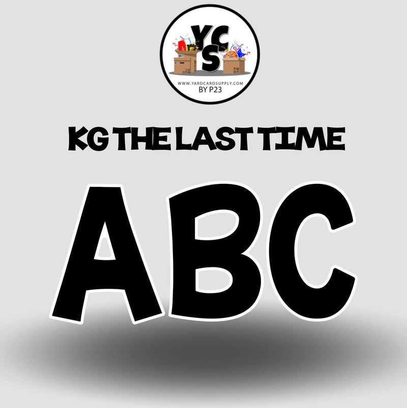 KG The Last Time 23 Inch SOLID ESSENTIAL LETTER & NUMBER Set