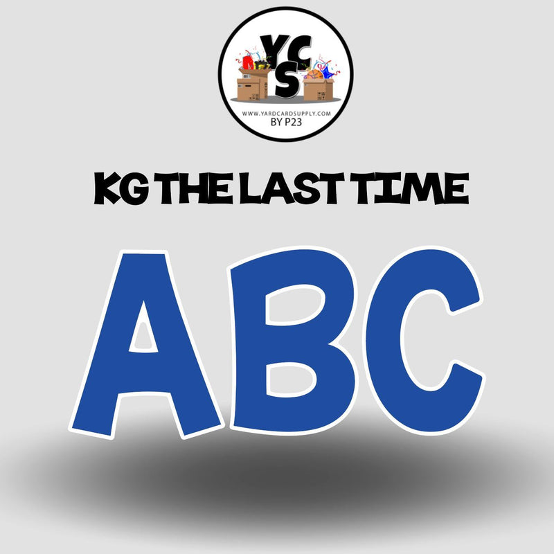 KG The Last Time 23 Inch SOLID ESSENTIAL LETTER & NUMBER Set