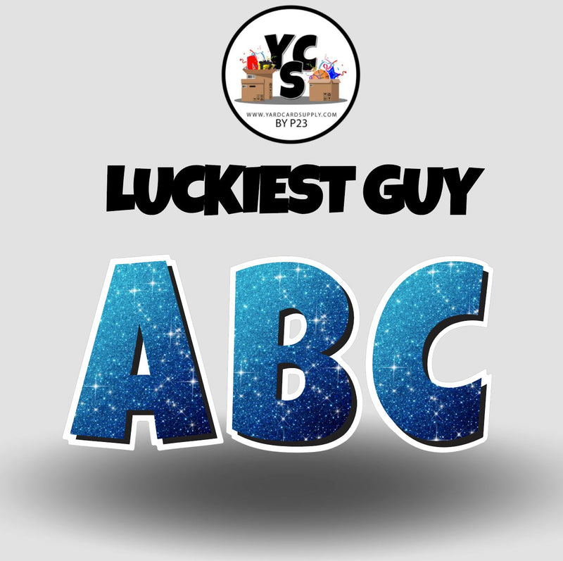 LUCKY GUY 18 Inch GLITTER  ESSENTIAL LETTER & NUMBER Set