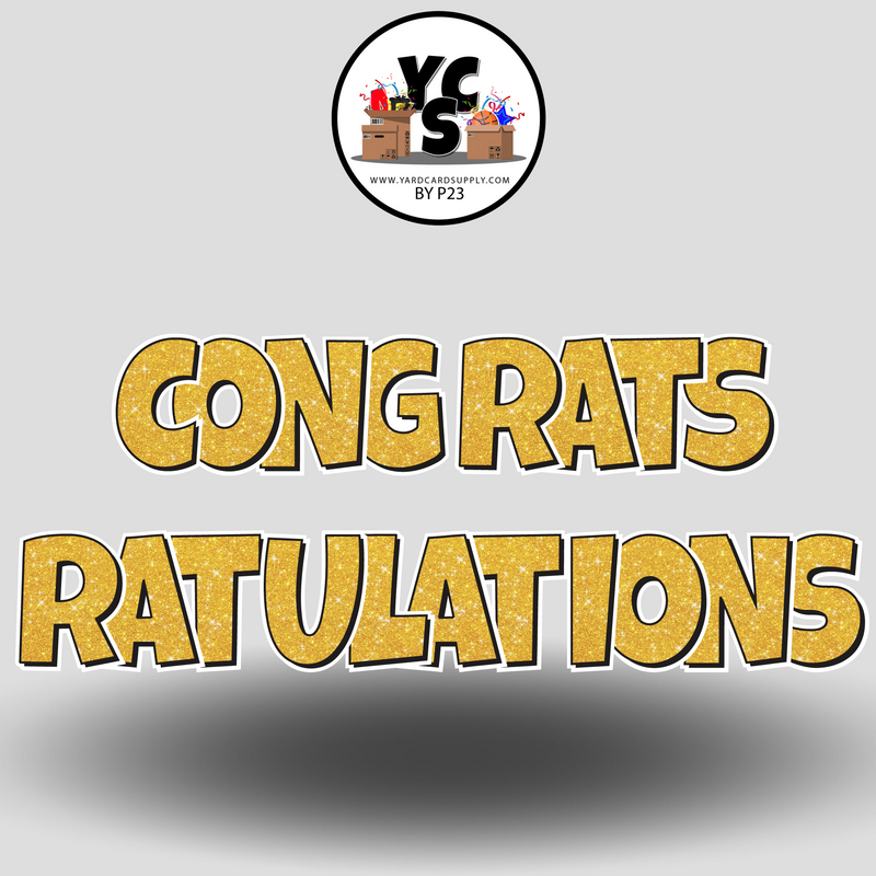 18" Congrats Tulations YCS FLASH® Quick Set