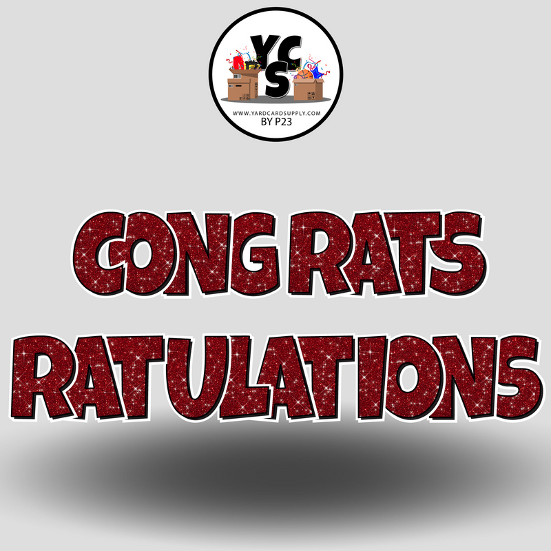 18" Congrats Tulations YCS FLASH® Quick Set