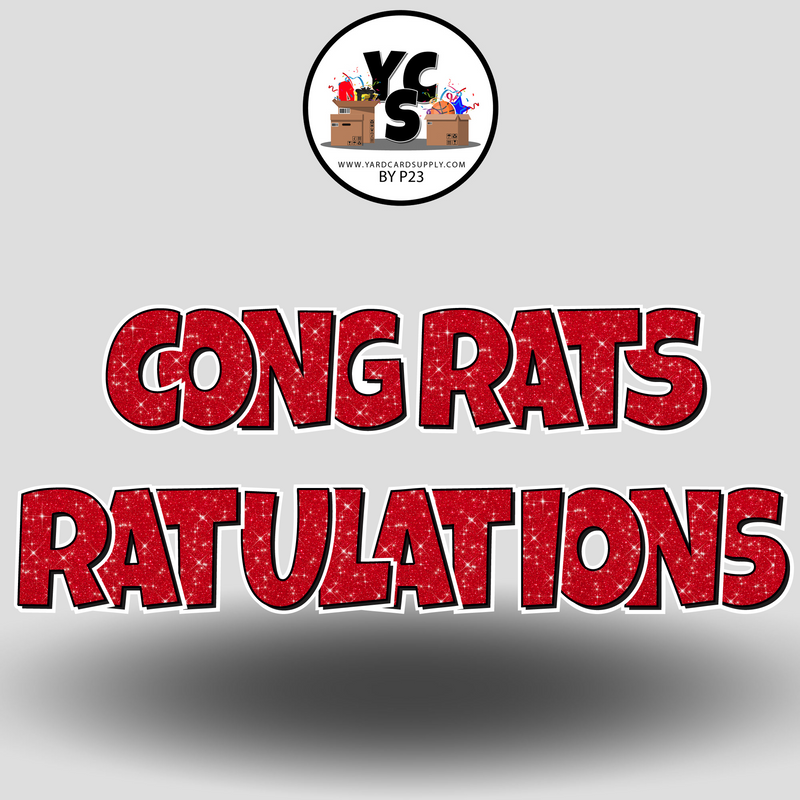 18" Congrats Tulations YCS FLASH® Quick Set