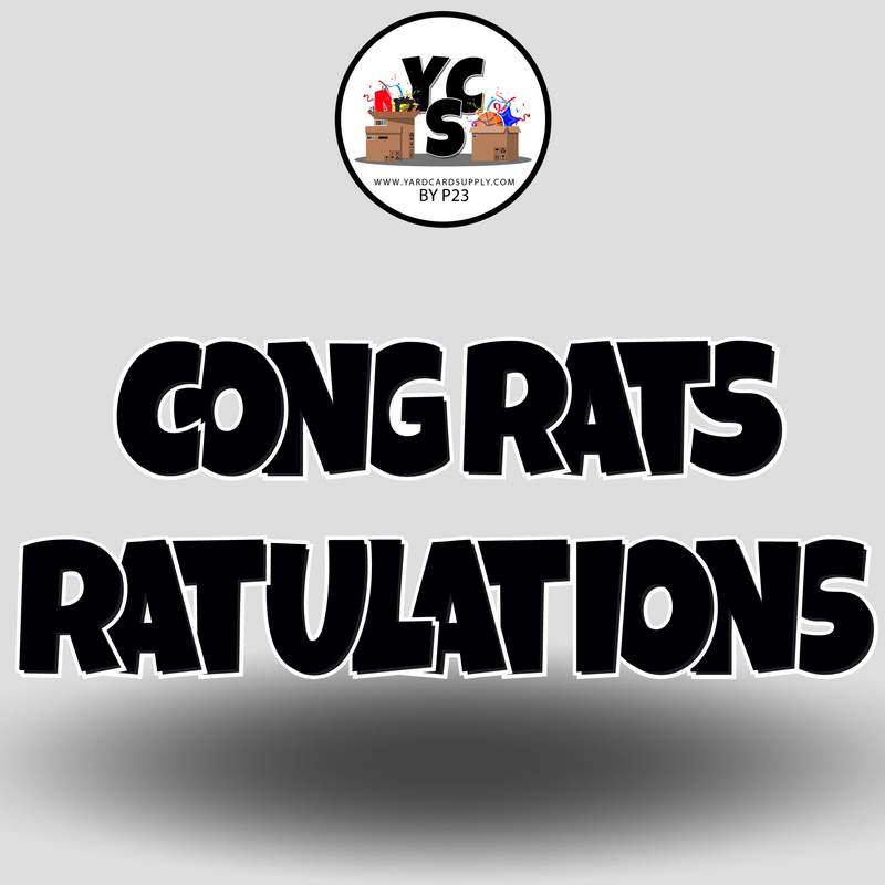 18" Congrats Tulations YCS FLASH® Quick Set
